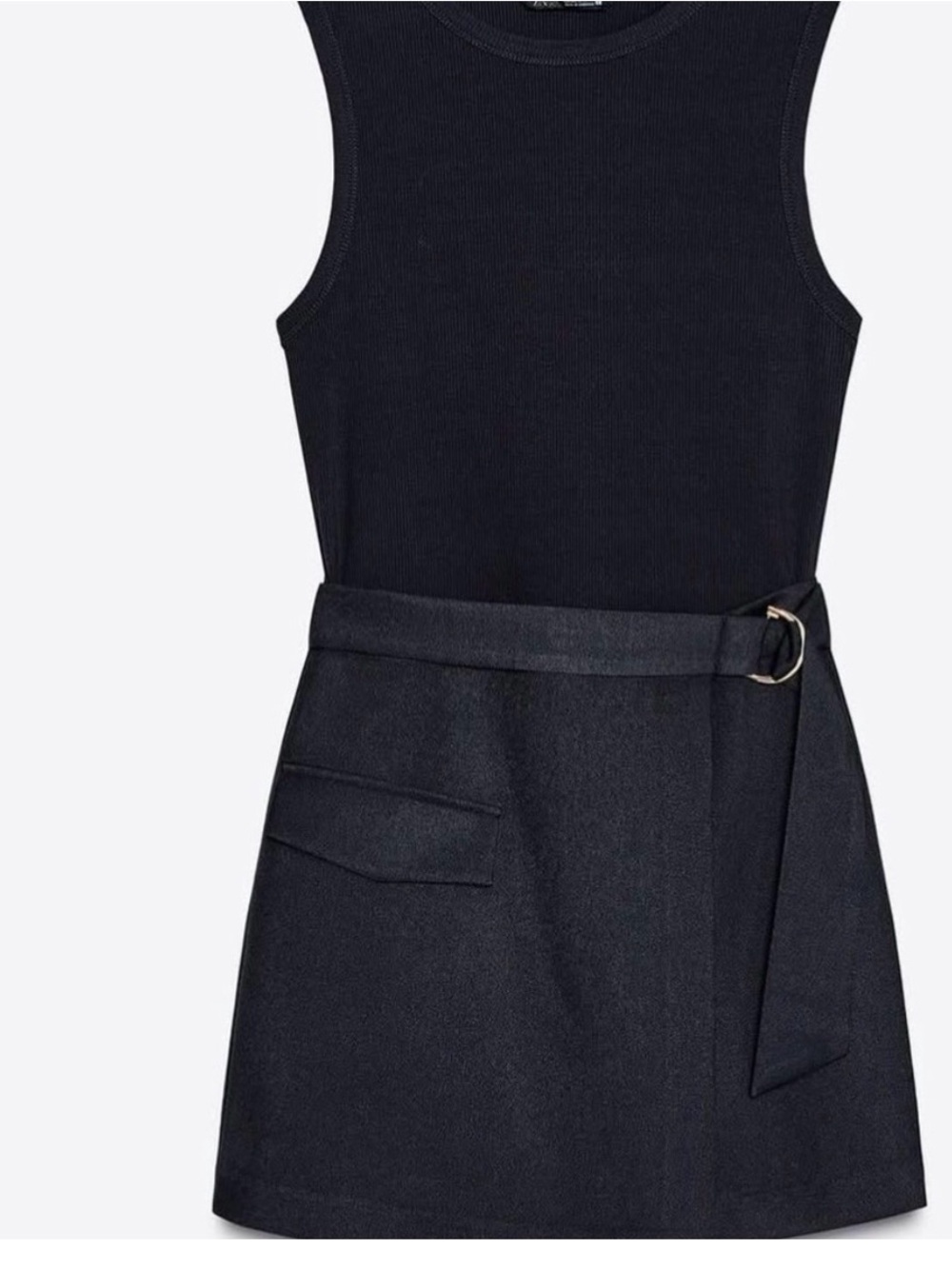Sleeveless Blue I Belted Mini Dress